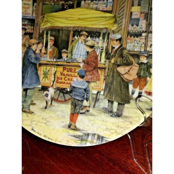 Davenport Pottery 1991, Ltd Ed "The Ice Cream Seller" Cries of London Plate VTG - Picture 3 of 16